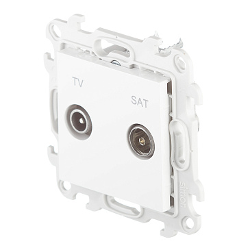 Розетка телевизионная Simon 24 Harmonie встраиваемая белая TV/ SAT (2410487-030)