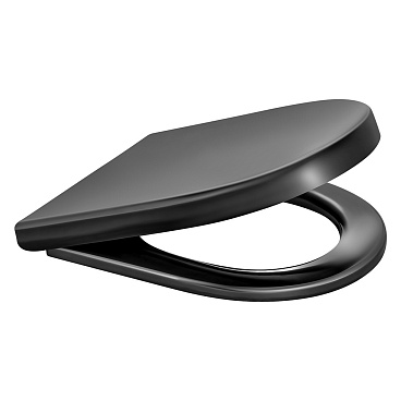 Сиденье для унитаза Berges Uno Black SO дюропласт с микролифтом (018153)