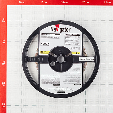 Лента светодиодная SMD 5050 Navigator (71424) 4000К 14,4 Вт 12 В IP20 5 м
