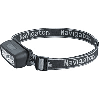 Фонарь налобный Navigator NPT-H45-ACCU светодиодный 1 LED 3 Вт аккумуляторный Li-Ion 400 мАч пластик 5 режимов (95561)