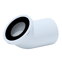 Отвод для унитаза АНИ пласт d110 мм 45° пластиковый переходной для унитаза (W4220)