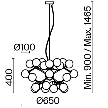 Подвесной светильник Maytoni MOD545PL-24G