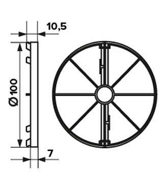 Клапан обратный Era пластиковый d100 мм