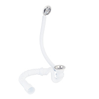 Сифон для ванны Wirquin Pro 1 1/2х40 мм с выпуском d70 мм с переливом с соединением 40/50 мм (30718060)