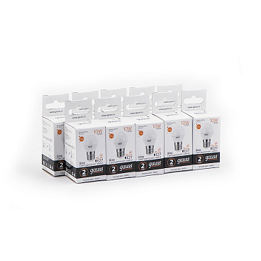 Лампа светодиодная Gauss E27 3000К 10 Вт 710 Лм 175-240 В шар тонированная