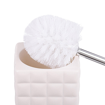 Ершик для унитаза Verran Quadratto напольный пластик/керамика белый (790-11)