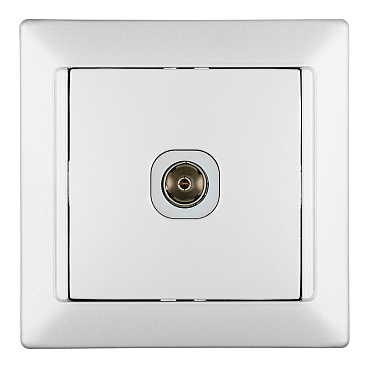 Розетка телевизионная Svet Стиль встраиваемая серебро (EV 0365-4118)