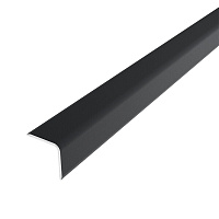 Уголок для плитки матовый скошенный край алюминиевый 2700х10х10 мм муар темно-серый