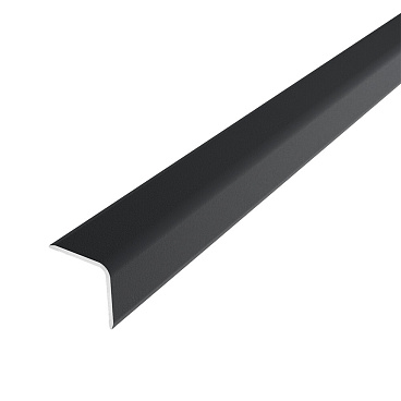 Уголок для плитки матовый скошенный край алюминиевый 2700х10х10 мм муар темно-серый