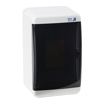 Щит распределительный навесной КЭАЗ OptiBox ЩРН пластиковый IP41 140х96х93 мм 4 модуля белый