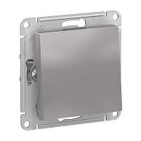 Переключатель Systeme Electric AtlasDesign Aqua одноклавишный встраиваемый алюминий (ATN440361)