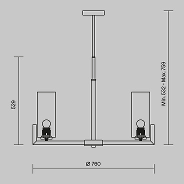 Подвесной светильник Maytoni MOD089PL-08BS