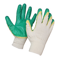 Перчатки х/б с двойным латексным обливом М