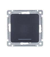 Выключатель Hegel Master одноклавишный встраиваемый черный с самовозвратом с подсветкой (ВС10-432-08)