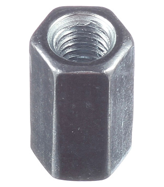 Гайка соединительная оцинкованная М6 х18 мм DIN 6334 (1 шт.)