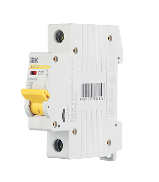 Автоматический выключатель модульный IEK Karat ВА 47-29 1P 25А тип C 4,5 кА 220 В (MVA20-1-025-C)
