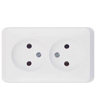 Розетка Systeme Electric Этюд накладная белая (PA16-005B)