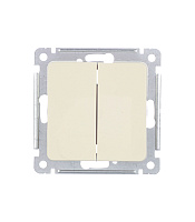 Выключатель Hegel Master двухклавишный встраиваемый слоновая кость (ВС10-451-01)