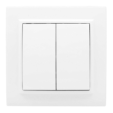 Выключатель EKF Минск двухклавишный встраиваемый белый (ERV10-023-10)