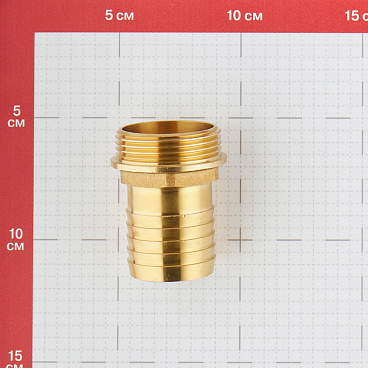 Штуцер Stout для присоединения шланга 1 1/4 НР(ш) х 35 мм латунный (SFT-0035-011435)