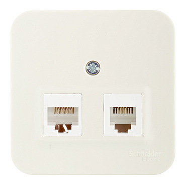 Розетка компьютерная Systeme Electric Blanca накладная бежевая 2хRJ45 (BLNIA045457)
