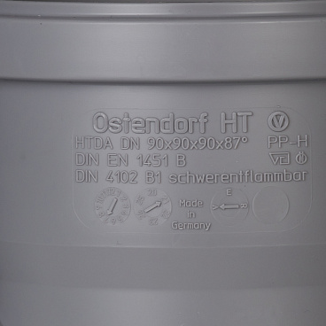 Крестовина Ostendorf HTDA d90х90х90 мм 87° пластиковая для внутренней канализации (114900)