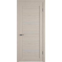 Дверь межкомнатная Лайт 28 800х2000 мм финишпленка 3D cream со стеклом с замком и петлями