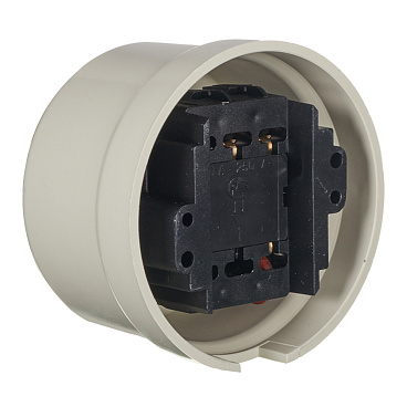 Выключатель Bironi Лизетта одноклавишный накладной слоновая кость ретро (B1-201-211)