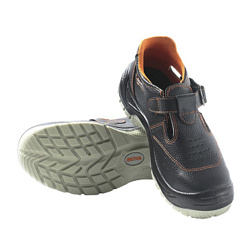 Сандалии рабочие кожаные размер 43 черные Мистраль