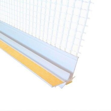 Профиль примыкания оконный пластиковый с сеткой 6 мм 2,4 м самоклеящийся