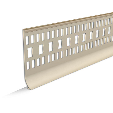 Плинтус ПВХ Идеал 100 мм бежевый 2200 мм под линолеум