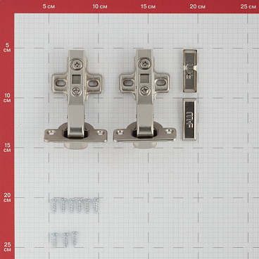 Петля мебельная Click 45° угловая с ответной планкой и доводчиком (2 шт.)