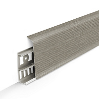 Плинтус ПВХ напольный Деконика 70 мм клен северный 2200 мм Г-профиль с кабель-каналом