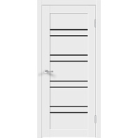 Дверь межкомнатная Linea 8 800х2000 мм ПВХ эмалит белая со стеклом с замком