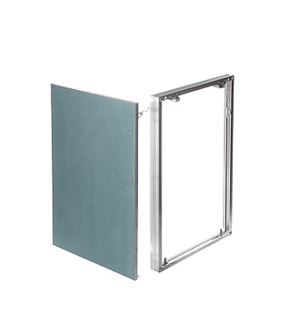 Люк ревизионный под плитку Хаммер Гиппократ-П алюминиевый 300х400 мм скрытый нажимной