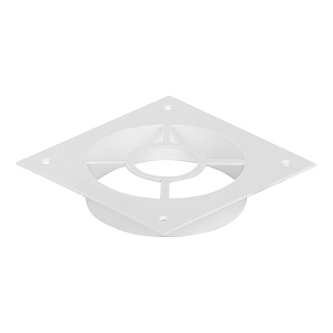 Накладка для круглых воздуховодов торцевая Era с фланцем d125 мм пластиковая 160х160 мм