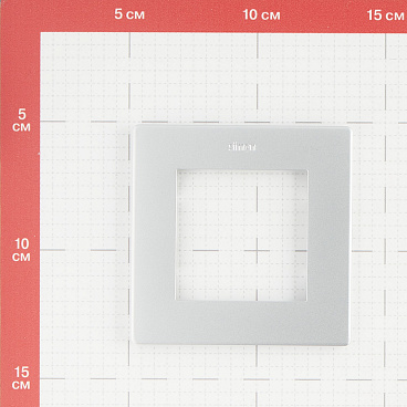 Рамка Simon 24 Harmonie одноместная алюминий (2400610-033)