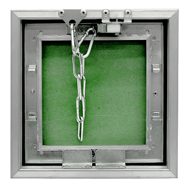 Люк ревизионный под плитку Практика Контур алюминиевый 200х200 мм скрытый нажимной