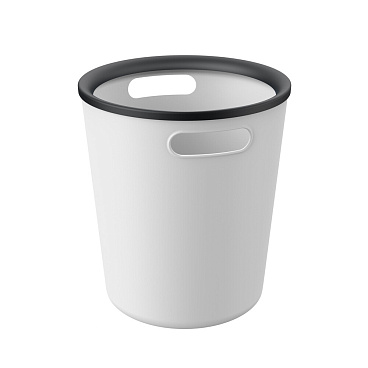 Ведро для мусора Ambient Folk 10 л пластик светло-серое