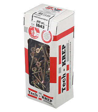 Саморезы универсальные 50x4,5 мм желтые (200 шт.)