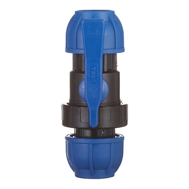 Кран шаровой ПНД компрессионный 32х32 мм