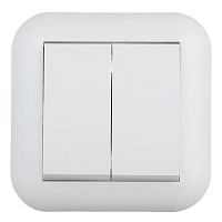 Выключатель Svet двухклавишный встраиваемый белый (0602-00101)