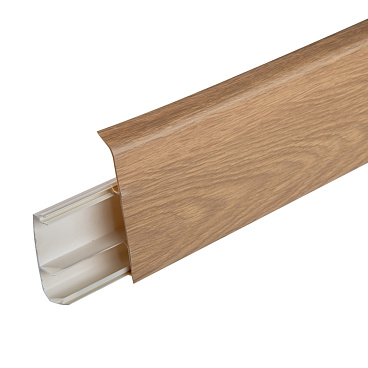 Плинтус ПВХ напольный Salag Lima 72 мм дуб бурбон натуральный 2500 мм