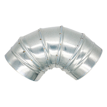 Отвод для круглых воздуховодов d250 мм 90° оцинкованный