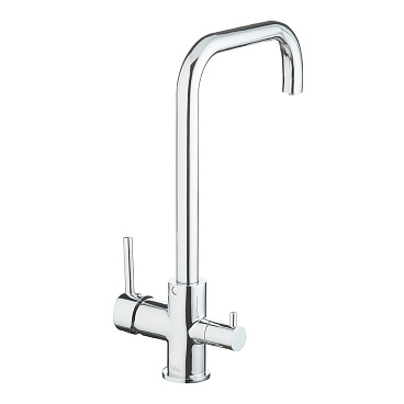 Смеситель для кухни Rossinka Z хром с высоким изливом с подключением к фильтру однорычажный (Z35-29)