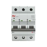 Автоматический выключатель модульный EKF Averes AV-6 3Р 6А тип C 10 кА 400 В (mcb6-3-06C-av)