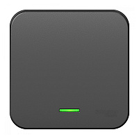 Выключатель Systeme Electric Blanca одноклавишный накладной антрацит с подсветкой (BLNVA101116)