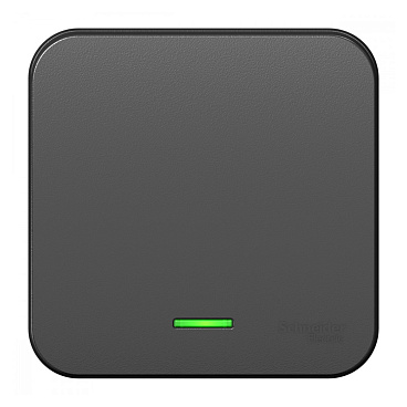 Выключатель Systeme Electric Blanca одноклавишный накладной антрацит с подсветкой (BLNVA101116)