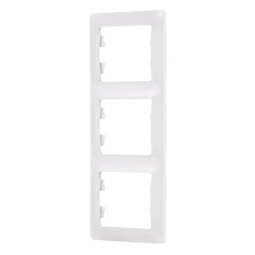 Рамка Systeme Electric Glossa трехместная белая (GSL000107)