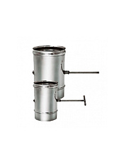 Задвижка (шибер) d150 мм на расширителе зеркальная AISI 304